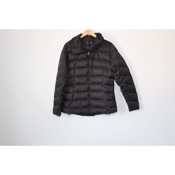 Patagonia Downtown Jacket Hooded Puffer Black Down Coat Womens Size Large H14287 - Picture 8 of 15